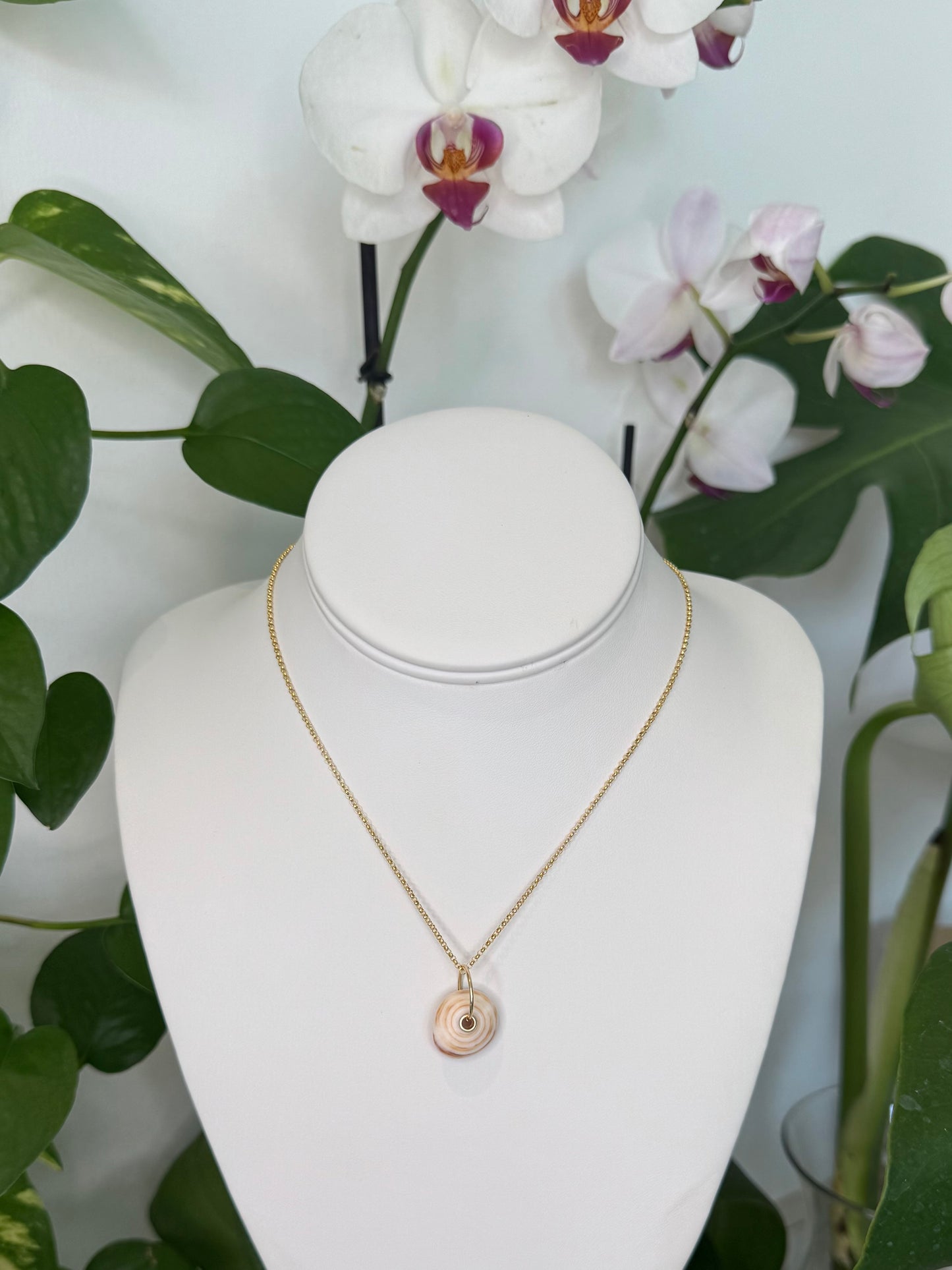 Gold Puka Charm no. 10 ~ large