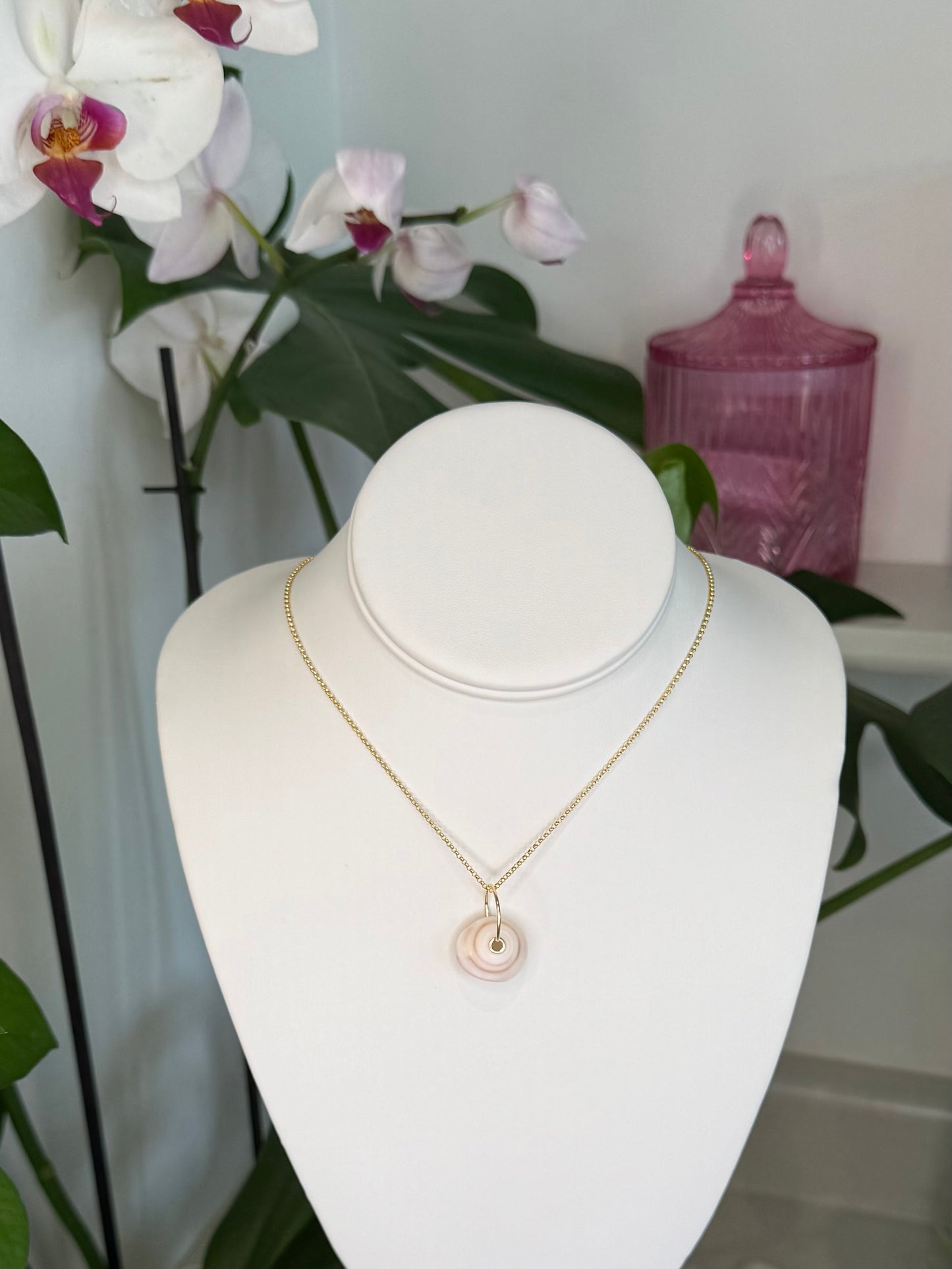 Gold Puka Charm no. 11 ~ large