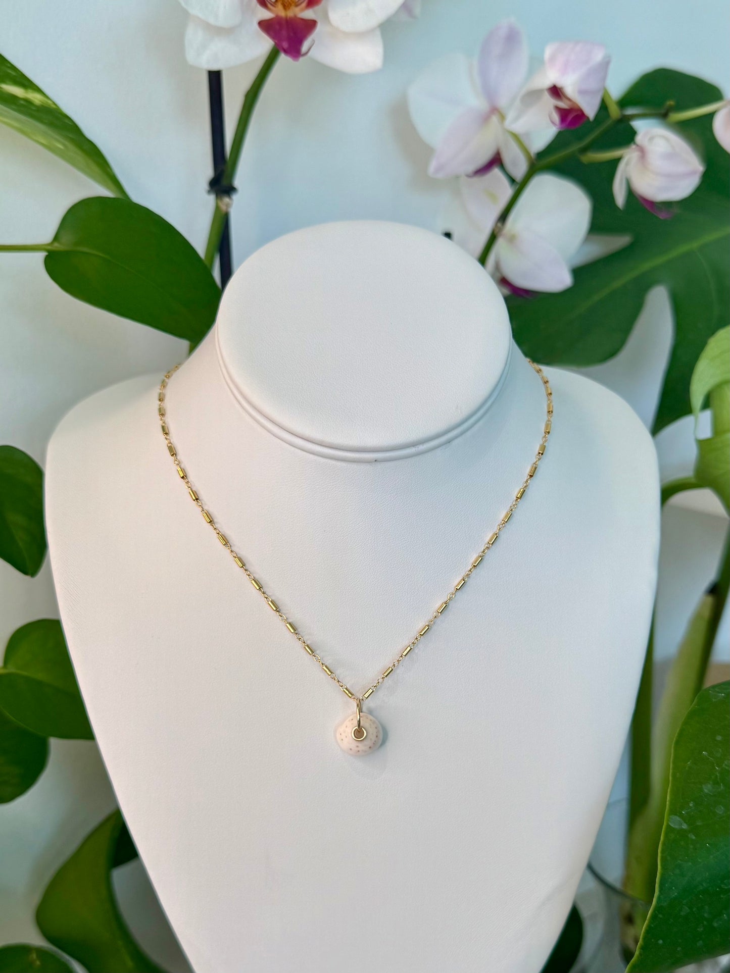 Gold Puka Charm no. 2 ~ small