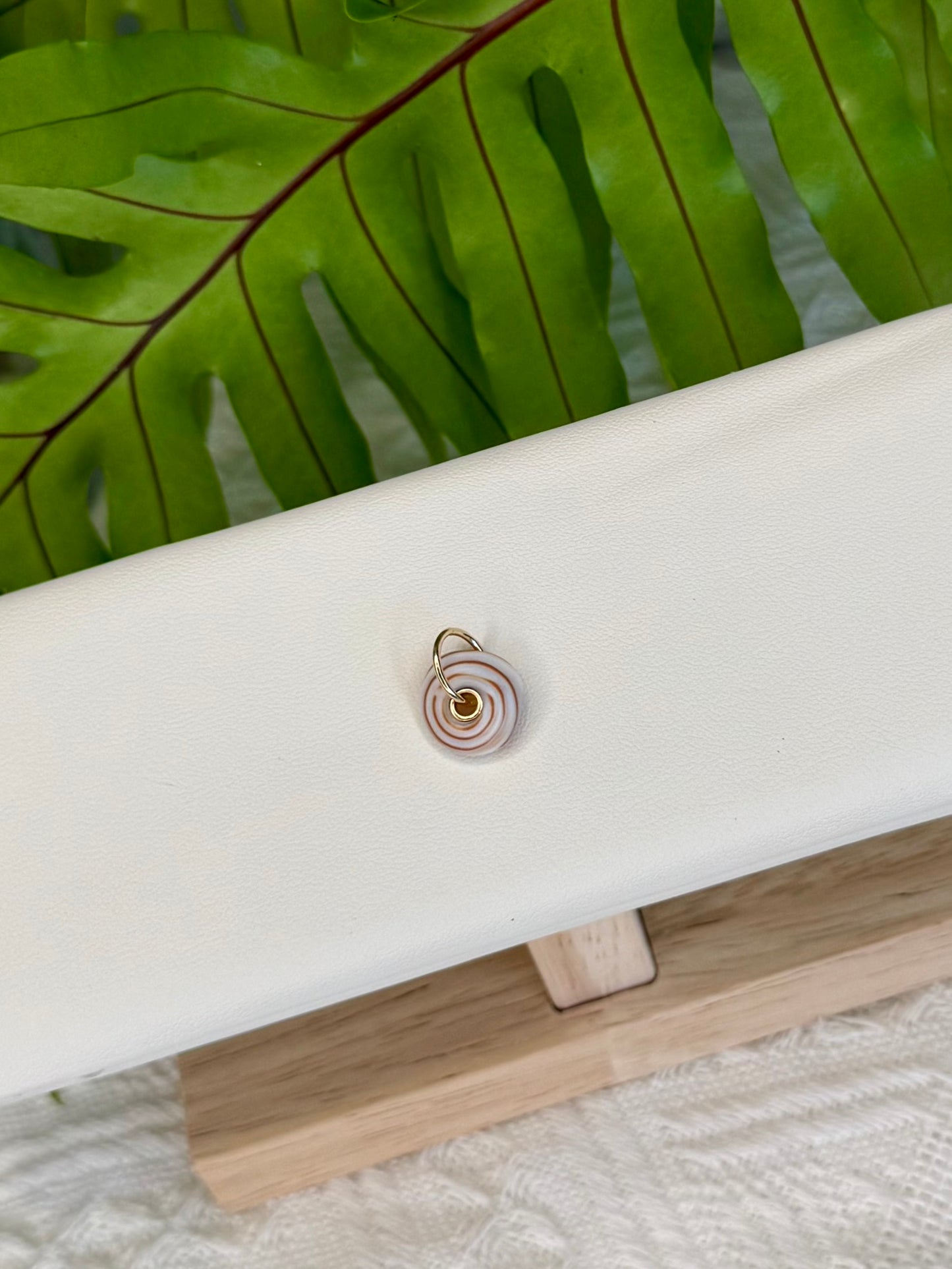 Gold Puka Charm no. 3 ~ small