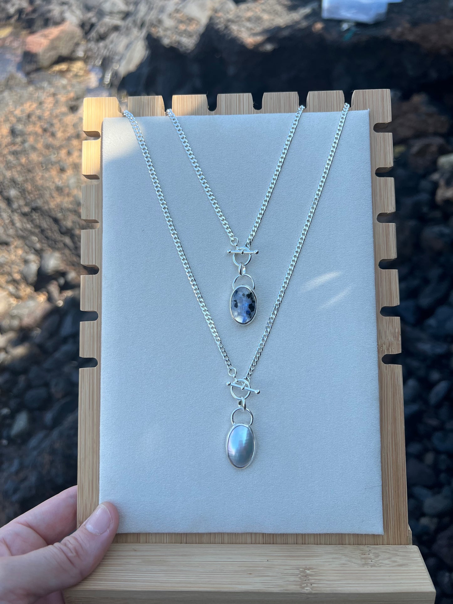 South Sea Mother of Pearl Toggle Necklace