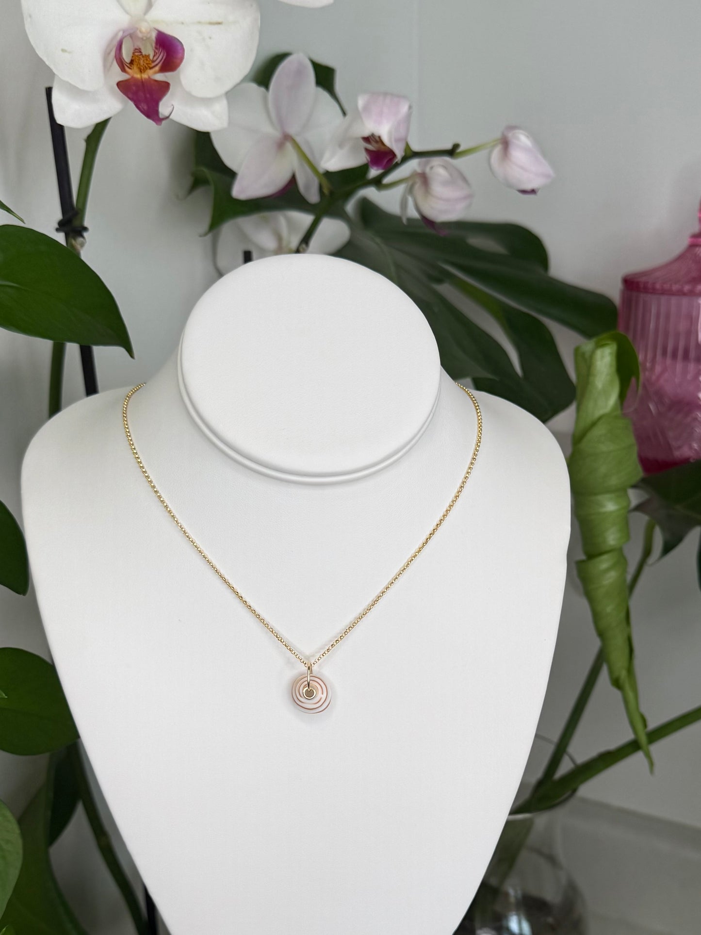 Gold Puka Charm no. 3 ~ small