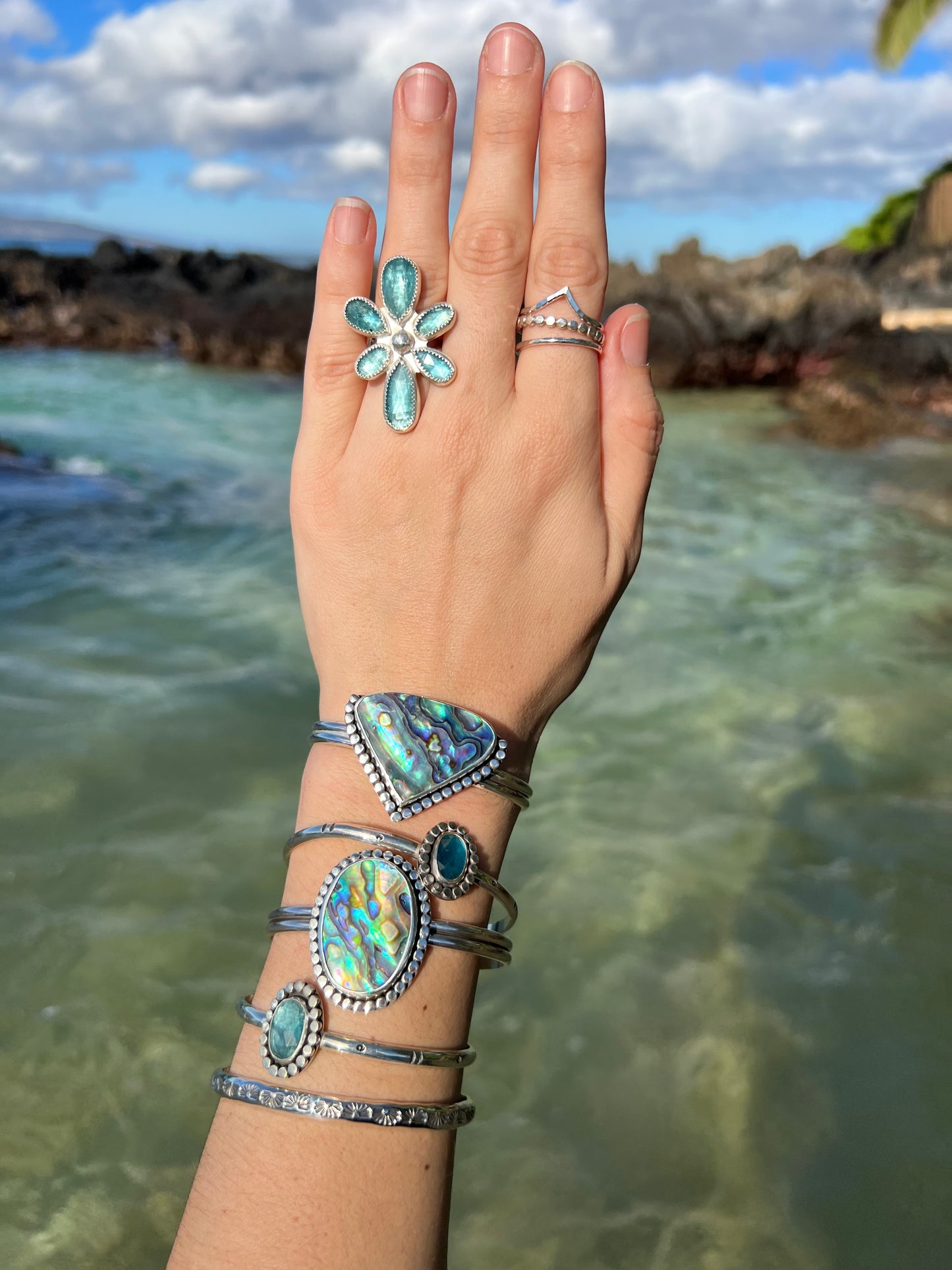 Mermaid Abalone Cuff ~ Oval