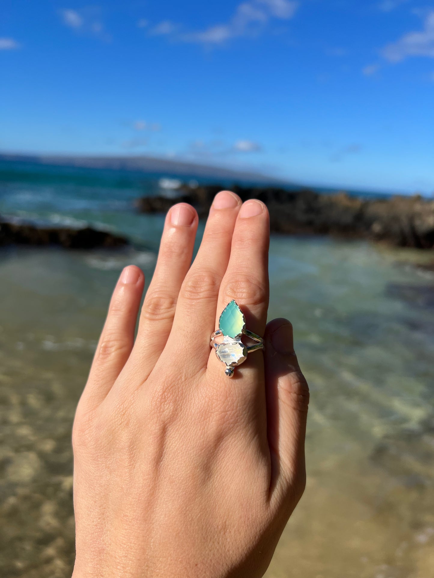 Rainbow Tear Drop Ring