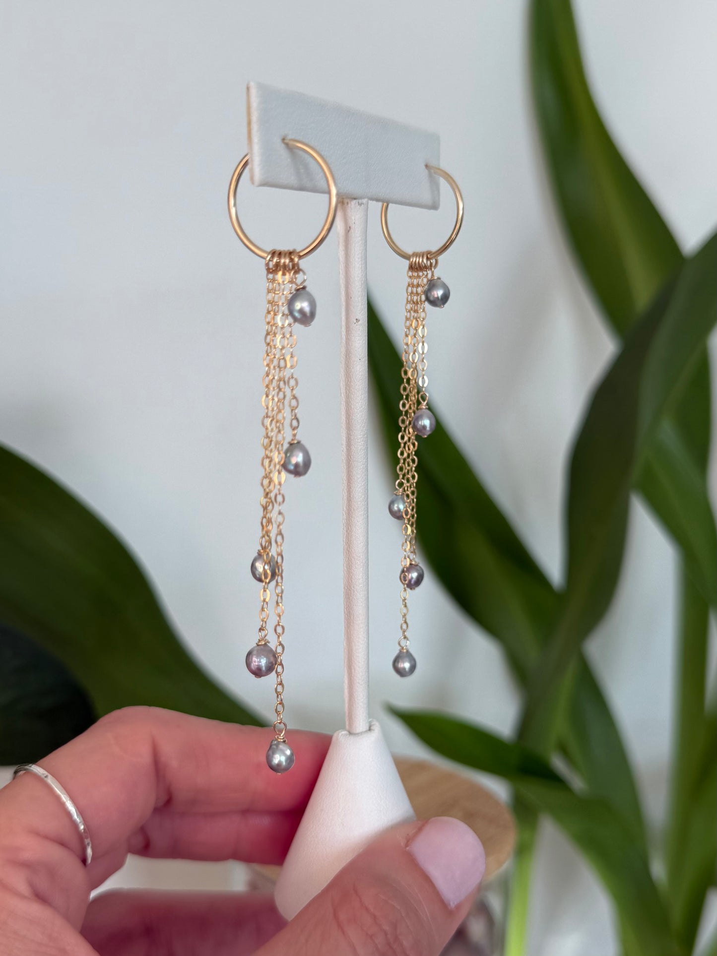 Cascading Pearl Earrings