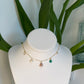 Maui Hebrew Shell and Green Onyx Necklace