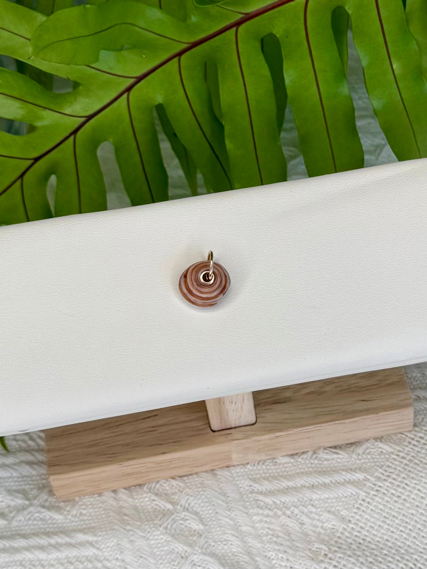 Gold Puka Charm no. 5 ~ small