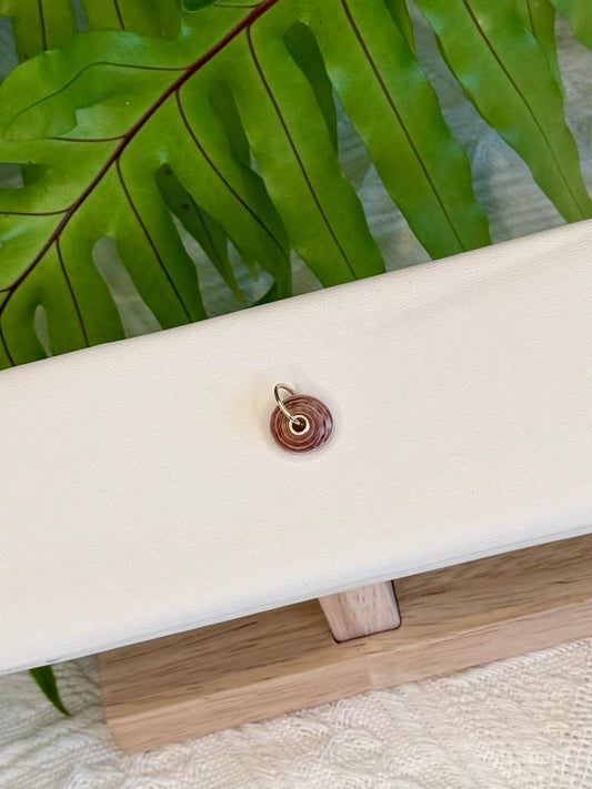 Gold Puka Charm no. 6 ~ small