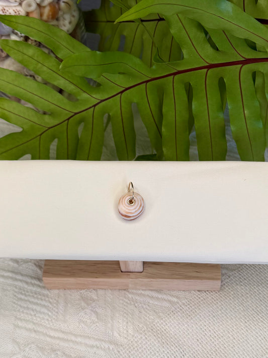 Gold Puka Charm no. 10 ~ large