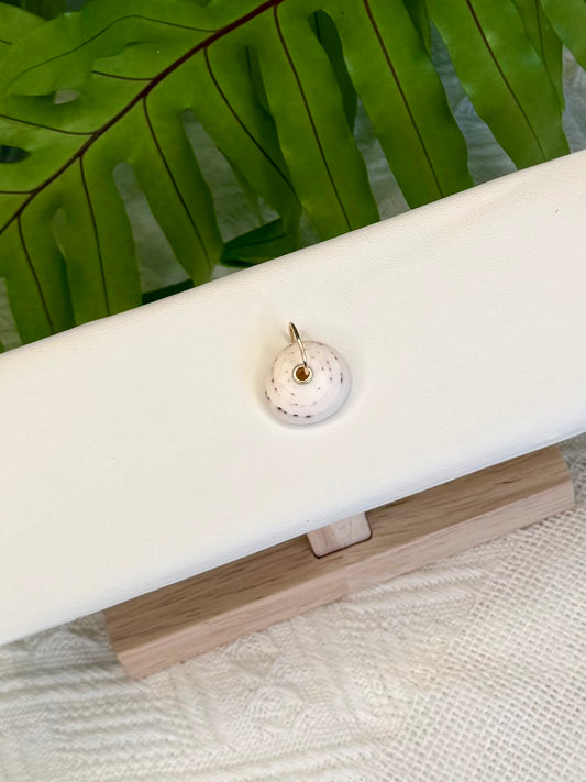 Gold Puka Charm no. 8 ~ large
