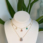 Maui Hebrew Shell and Green Onyx Necklace