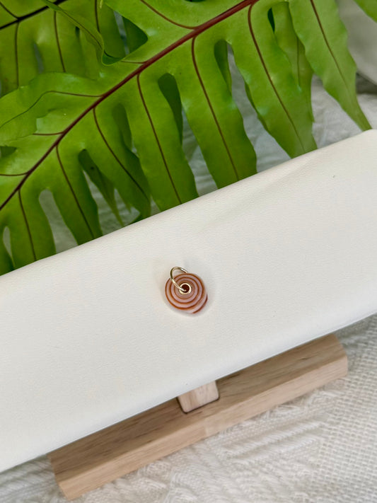 Gold Puka Charm no. 4 ~ small