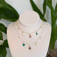 Maui Hebrew Shell and Green Onyx Necklace