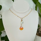 Sunrise Shell & Peridot Necklace no. 2
