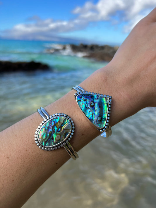 Mermaid Abalone Cuff ~ Triangle