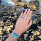 Mini Kyanite Tear Drop Ring ~ Size 7.5