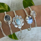 Circle Moonstone Tourmaline Cuff