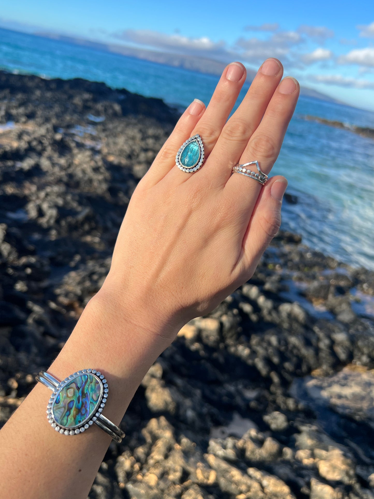 Tear Drop Kyanite Ring ~ Size 7