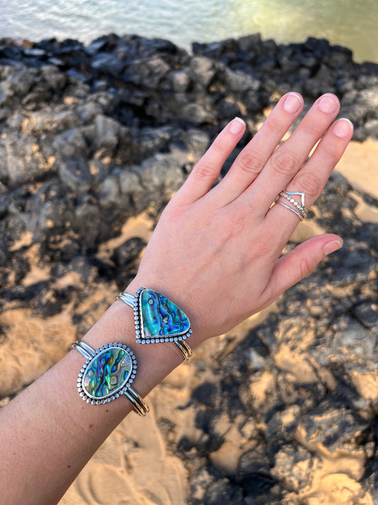 Mermaid Abalone Cuff ~ Oval