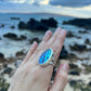 Mermaid Abalone Oval Ring~ Size 9