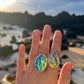 Mermaid Abalone Tear drop Ring ~ Size 8.25
