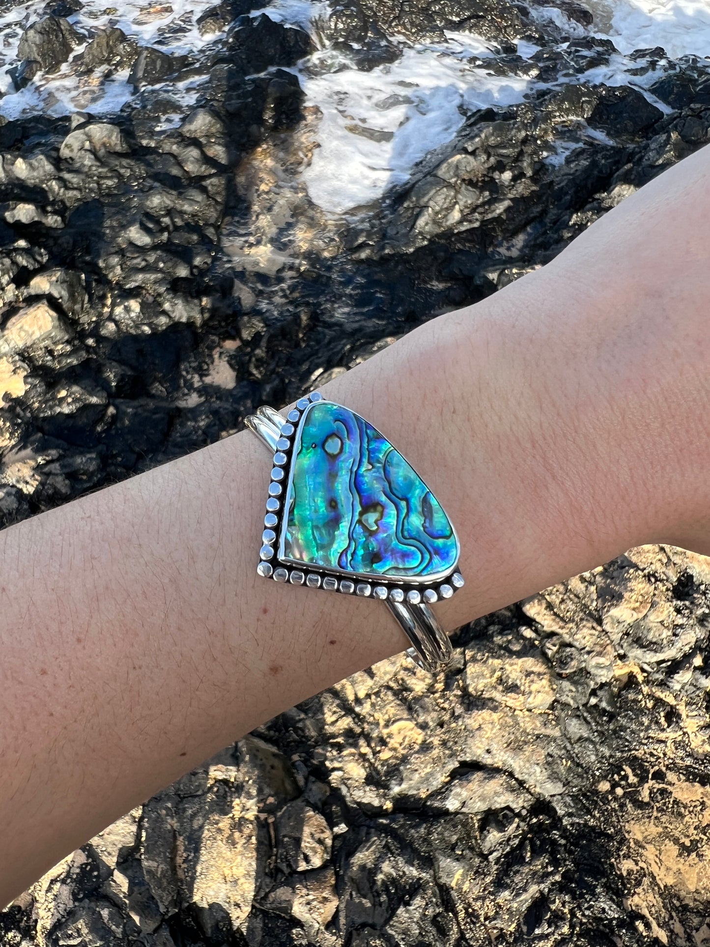 Mermaid Abalone Cuff ~ Triangle
