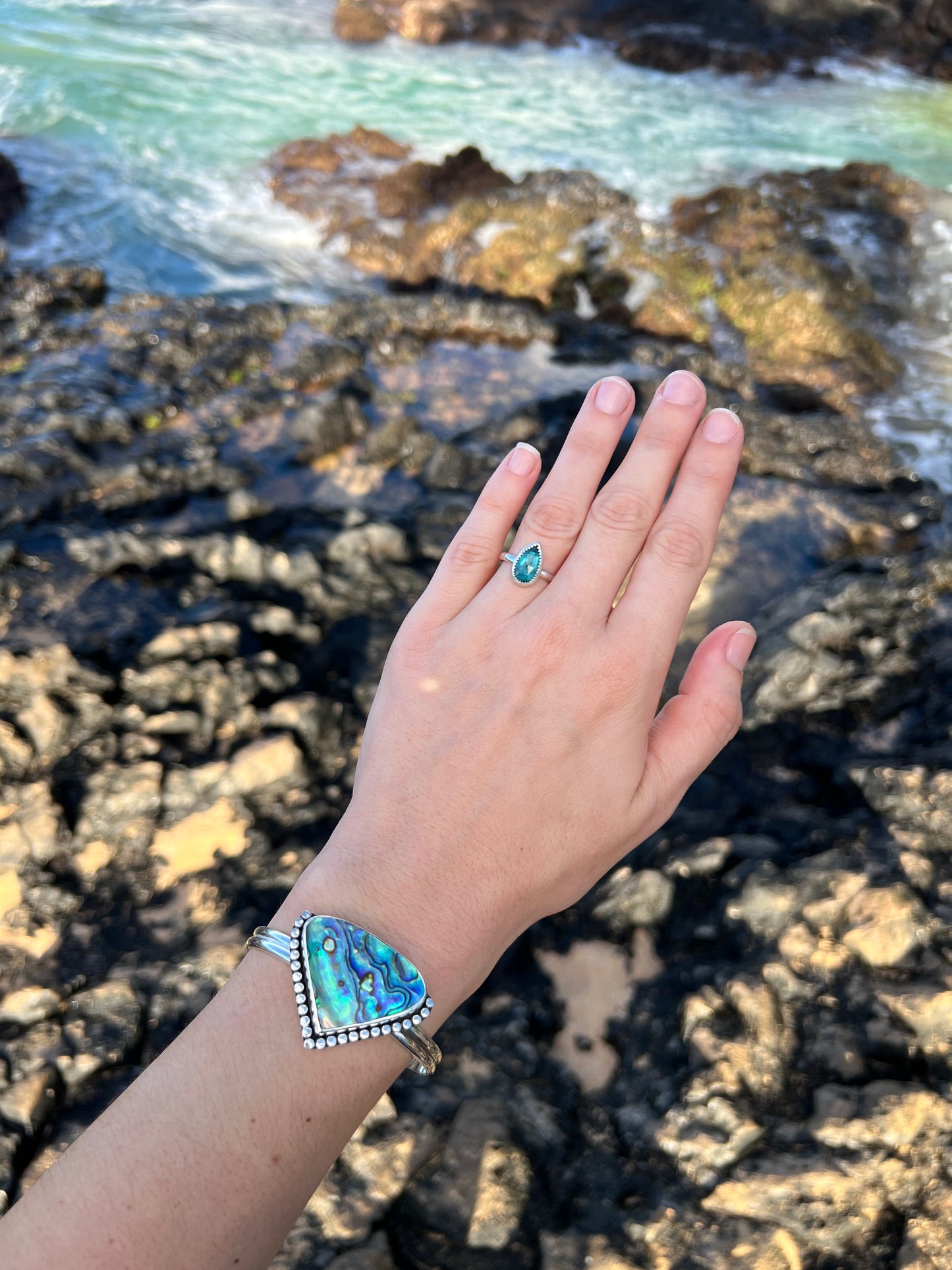 Mermaid Abalone Cuff ~ Triangle
